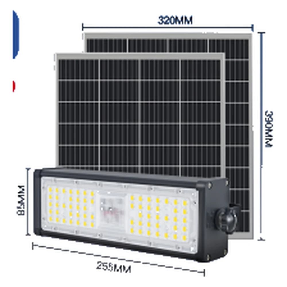 Wentian 2 Solar LED Flood Light — 40W · 30Ah (split)